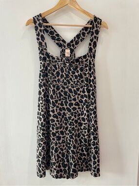 Smash + Tess The Shorty Romperalls Lexi Leopard Romper Size Extra Small